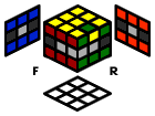 I I I R' R' R' R2 R b) U edge in position but twisted There will be 1 or 3 twisted edges in the middle layer: FR twisted: R U2 R' R2 R' U2 R' FR not twisted: R' R' R' R' c) U edge solved There will