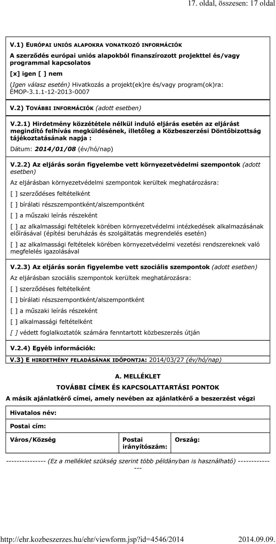 projekt(ek)re és/vagy program(ok)ra: ÉMOP-3.1.1-12-