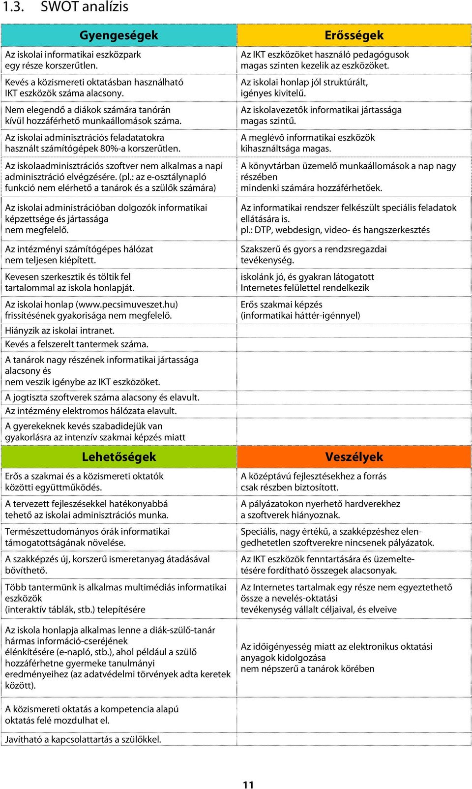 Az iskolaadminisztrációs szoftver nem alkalmas a napi adminisztráció elvégzésére. (pl.