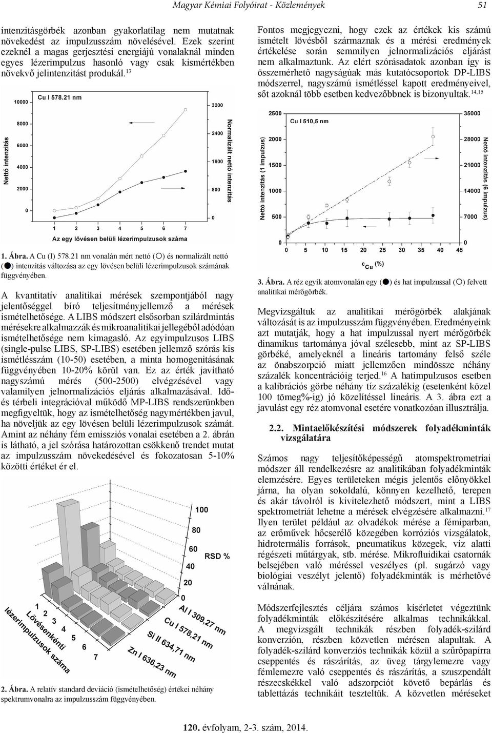 13 Fontos megjegyezni, hogy ezek az értékek kis számú ismételt lövésből származnak és a mérési eredmények értékelése során semmilyen jelnormalizációs eljárást nem alkalmaztunk.