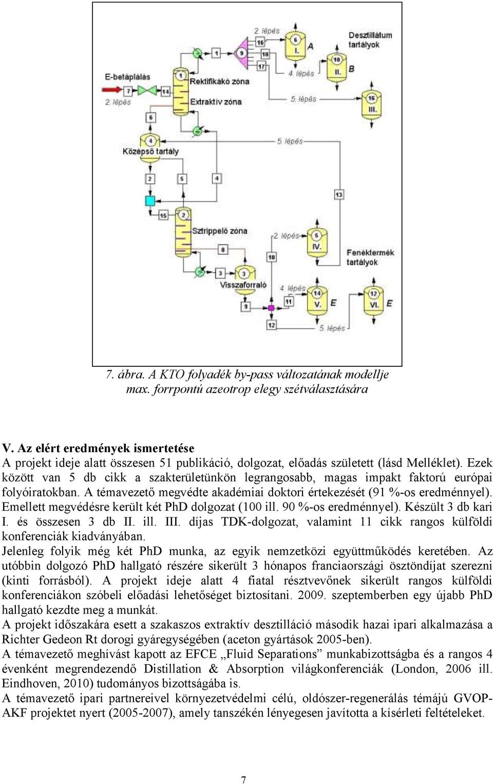 Ezek között van 5 db cikk a szakterületünkön legrangosabb, magas impakt faktorú európai folyóiratokban. A témavezető megvédte akadémiai doktori értekezését (91 %-os eredménnyel).