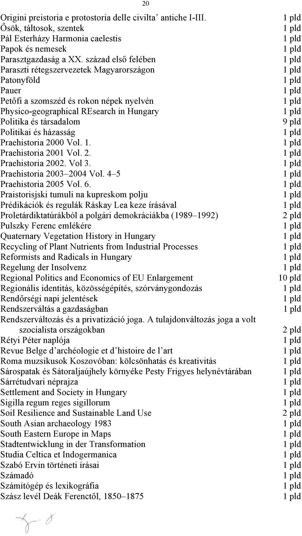 házasság Praehistoria 2000 Vol. 1. Praehistoria 2001 Vol. 2. Praehistoria 2002. Vol 3. Praehistoria 2003 2004 Vol. 4 5 Praehistoria 2005 Vol. 6.