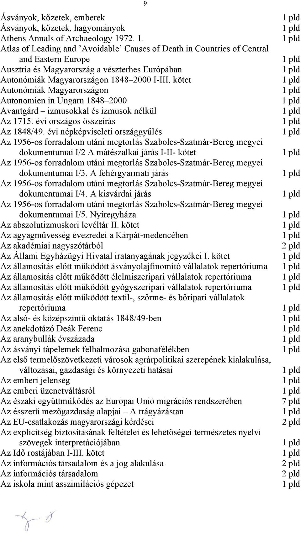 kötet Autonómiák Magyarországon Autonomien in Ungarn 1848 2000 Avantgárd izmusokkal és izmusok nélkül Az 1715. évi országos összeírás Az 1848/49.