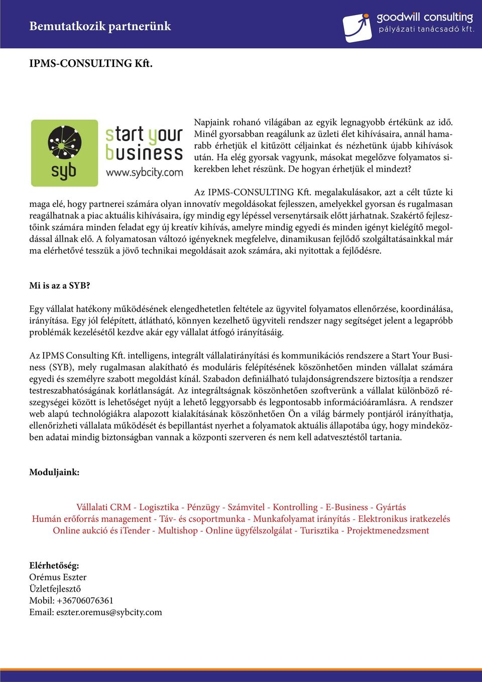 Ha elég gyorsak vagyunk, másokat megelőzve folyamatos sikerekben lehet részünk. De hogyan érhetjük el mindezt? Az IPMS-CONSULTING Kft.