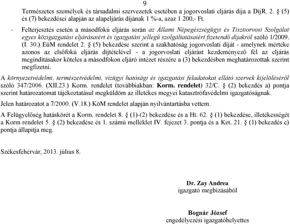 1/2009. (I. 30.) EüM rendelet 2.