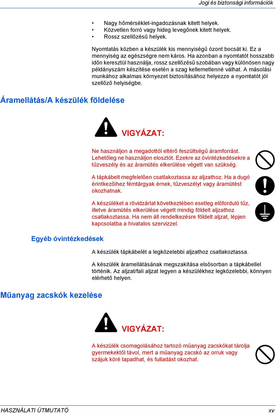 Ha azonban a nyomtatót hosszabb időn keresztül használja, rossz szellőzésű szobában vagy különösen nagy példányszám készítése esetén a szag kellemetlenné válhat.