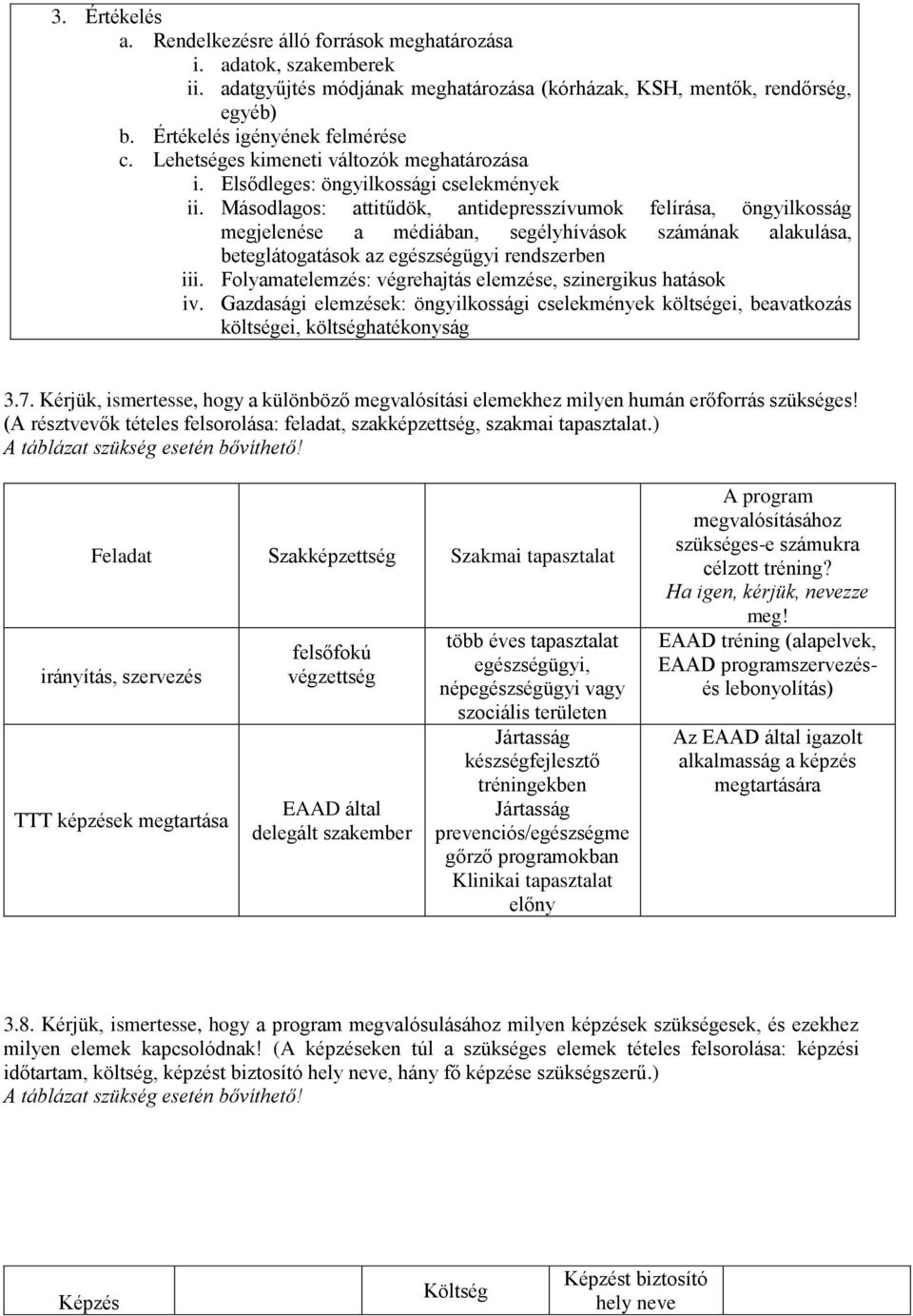 Másodlagos: attitűdök, antidepresszívumok felírása, öngyilkosság megjelenése a médiában, segélyhívások számának alakulása, beteglátogatások az egészségügyi rendszerben iii.