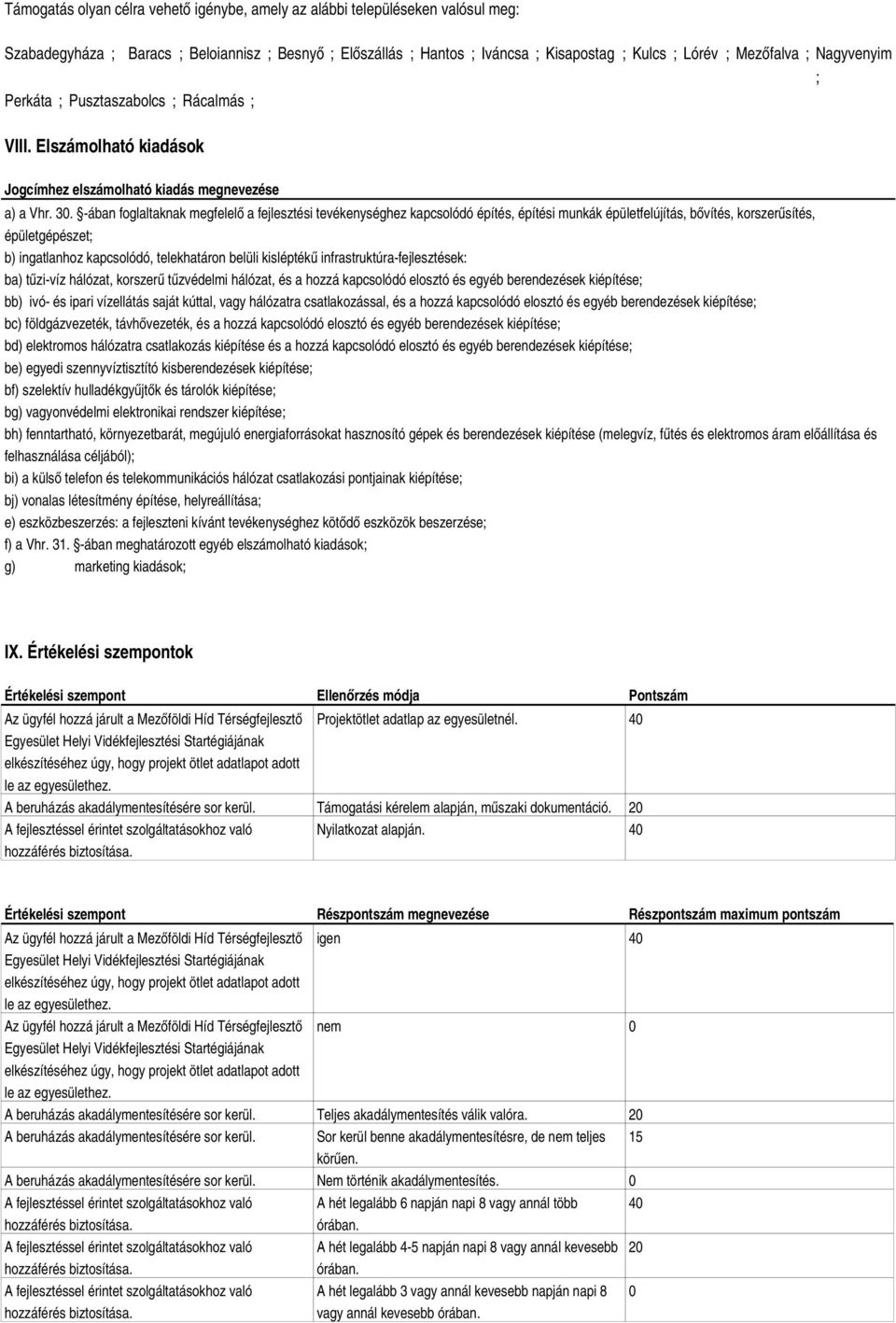 ában foglaltaknak megfelelő a fejlesztési tevékenységhez kapcsolódó építés, építési munkák épületfelújítás, bővítés, korszerűsítés, épületgépészet; b) ingatlanhoz kapcsolódó, telekhatáron belüli