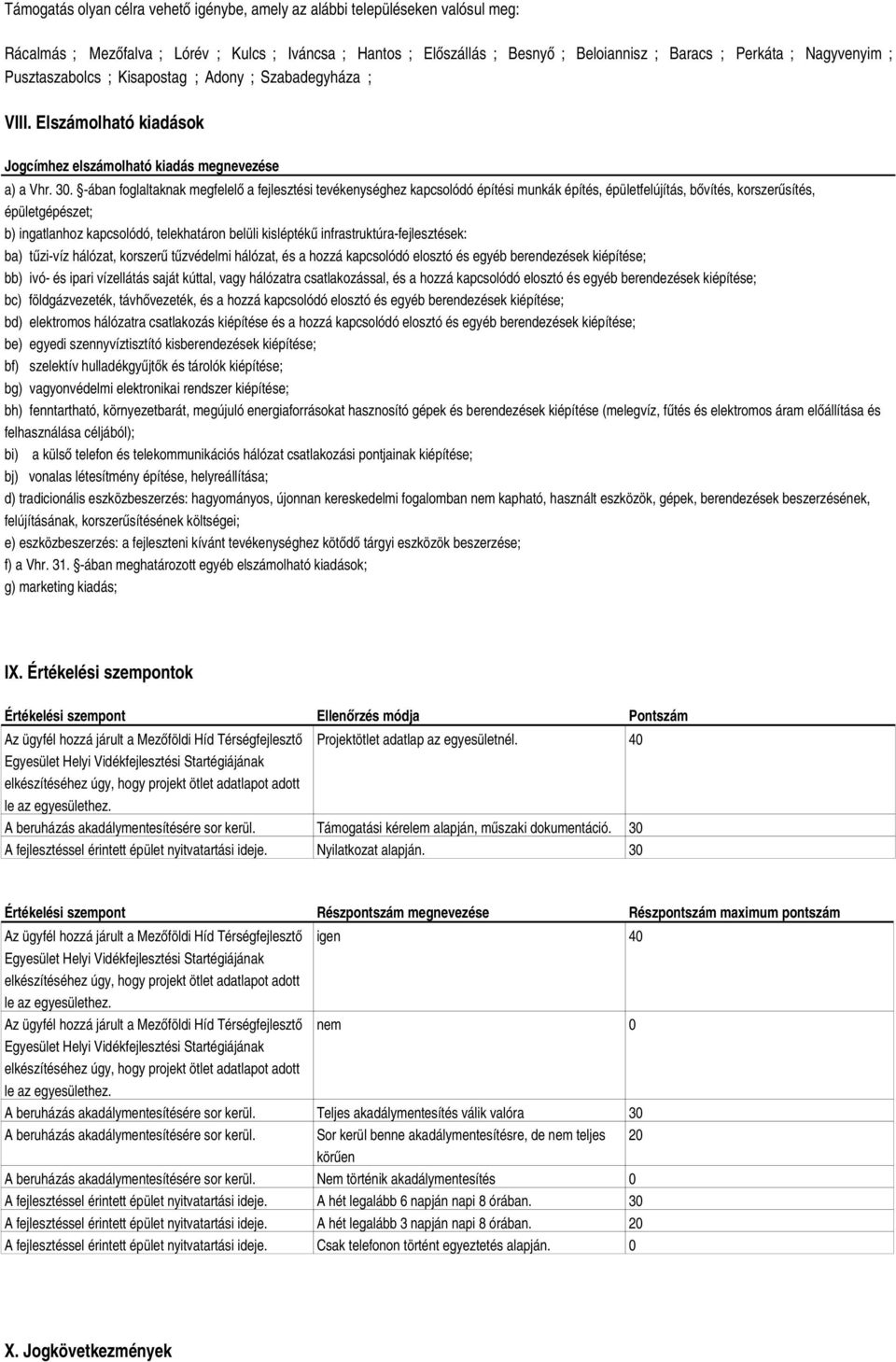 ában foglaltaknak megfelelő a fejlesztési tevékenységhez kapcsolódó építési munkák építés, épületfelújítás, bővítés, korszerűsítés, épületgépészet; b) ingatlanhoz kapcsolódó, telekhatáron belüli