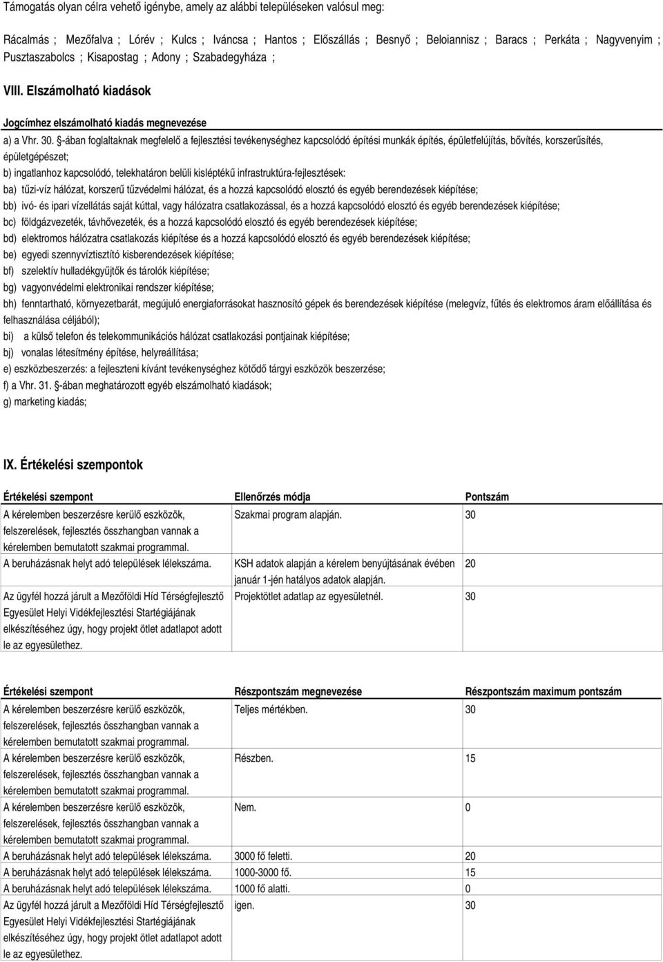 ában foglaltaknak megfelelő a fejlesztési tevékenységhez kapcsolódó építési munkák építés, épületfelújítás, bővítés, korszerűsítés, épületgépészet; b) ingatlanhoz kapcsolódó, telekhatáron belüli