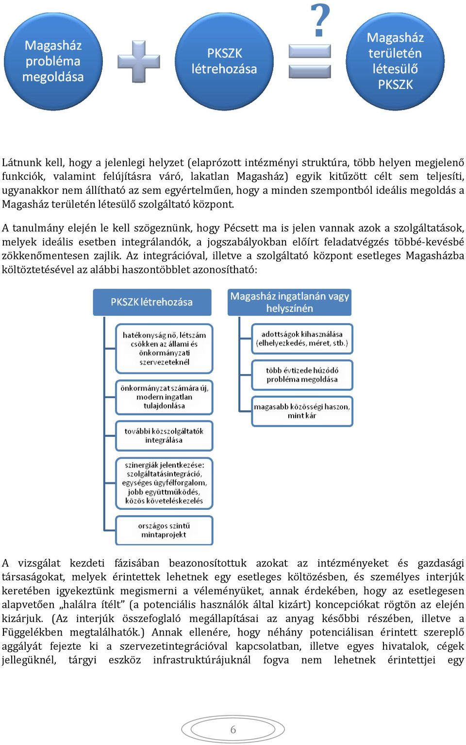 A tanulmány elején le kell szögeznünk, hogy Pécsett ma is jelen vannak azok a szolgáltatások, melyek ideális esetben integrálandók, a jogszabályokban előírt feladatvégzés többé-kevésbé