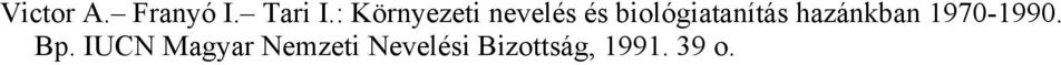 biológiatanítás hazánkban 1970-1990.