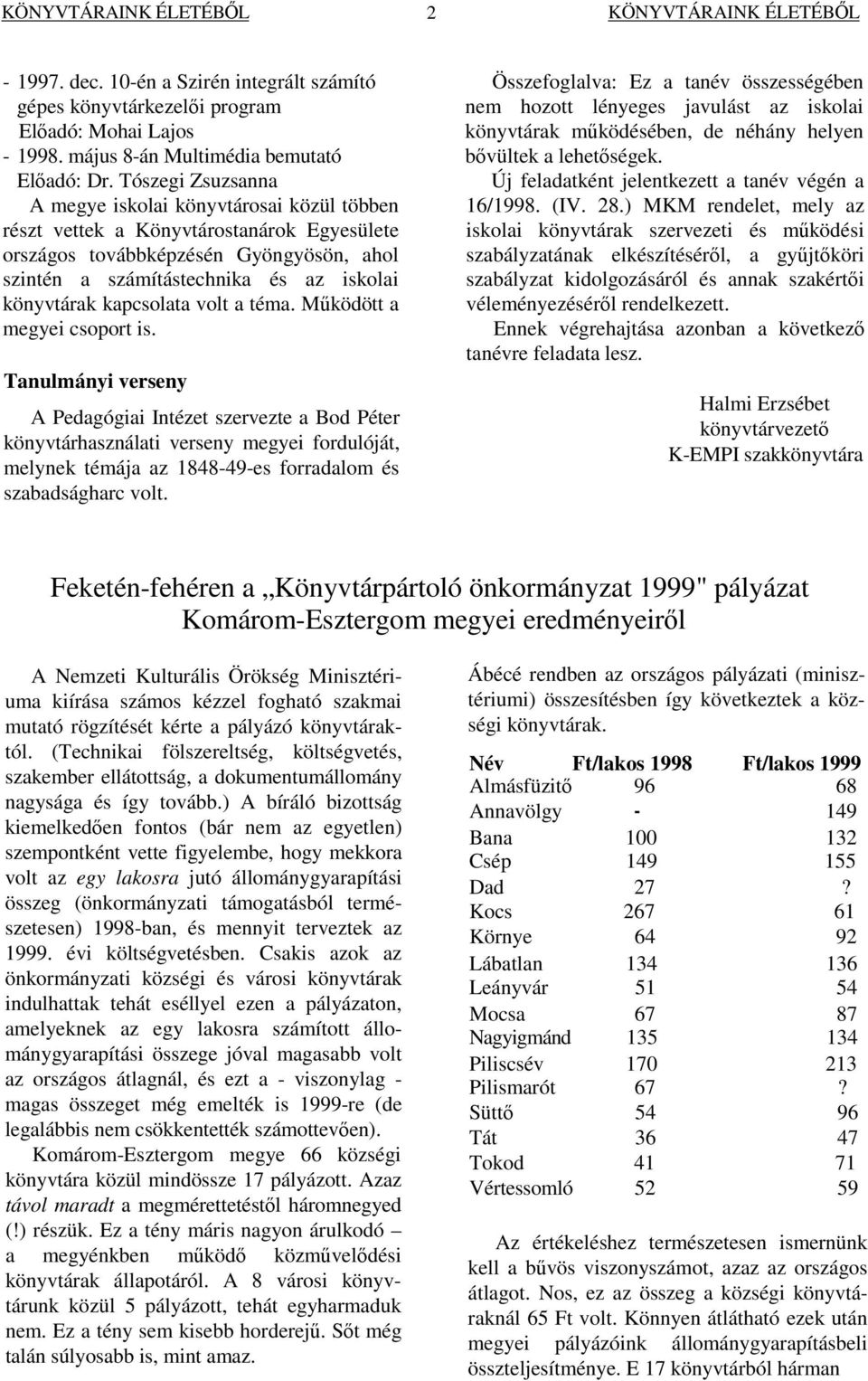 kapcsolata volt a téma. Mködött a megyei csoport is.