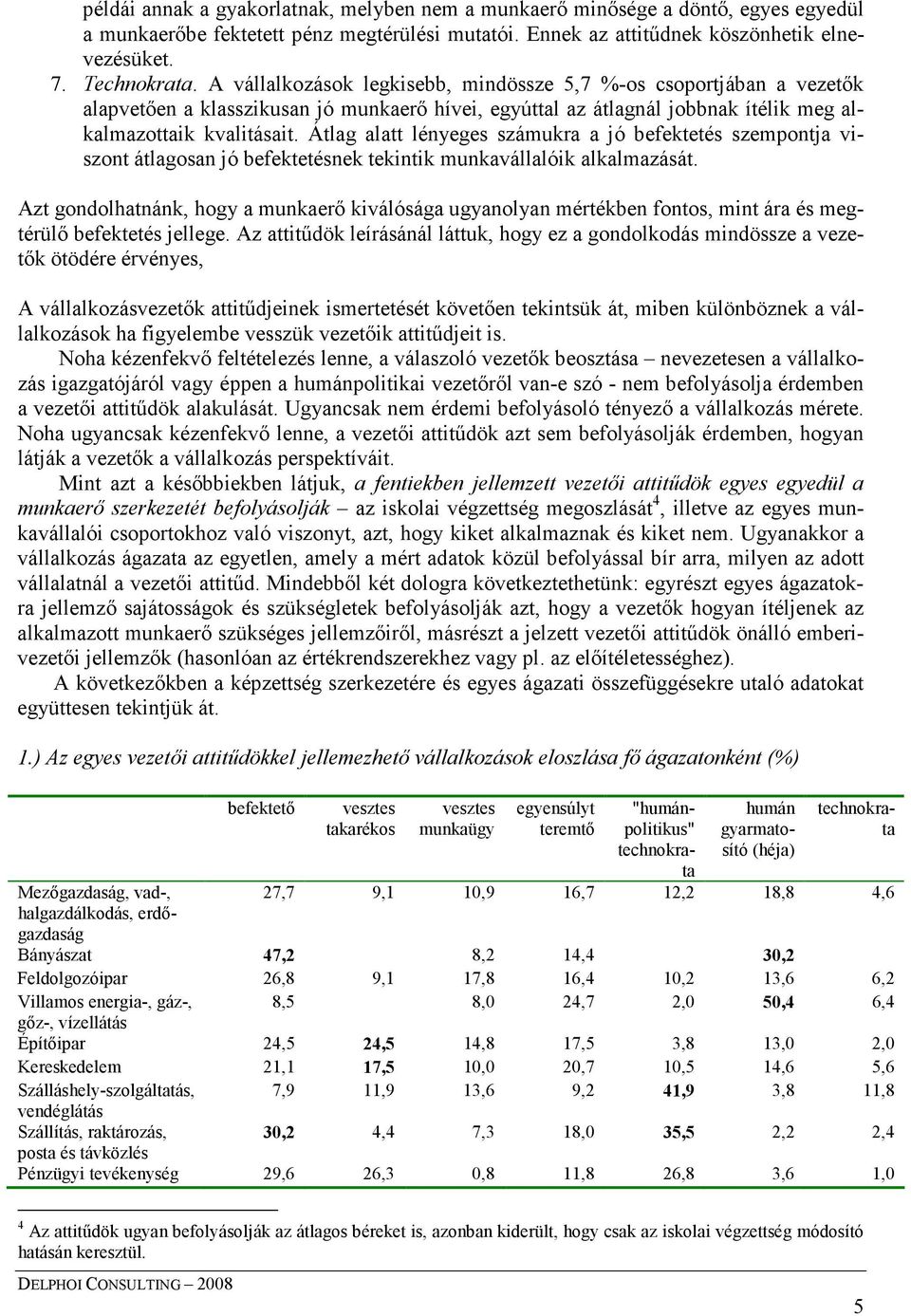 Átlag alatt lényeges számukra a jó befektetés szempontja viszont átlagosan jó befektetésnek tekintik munkavállalóik alkalmazását.