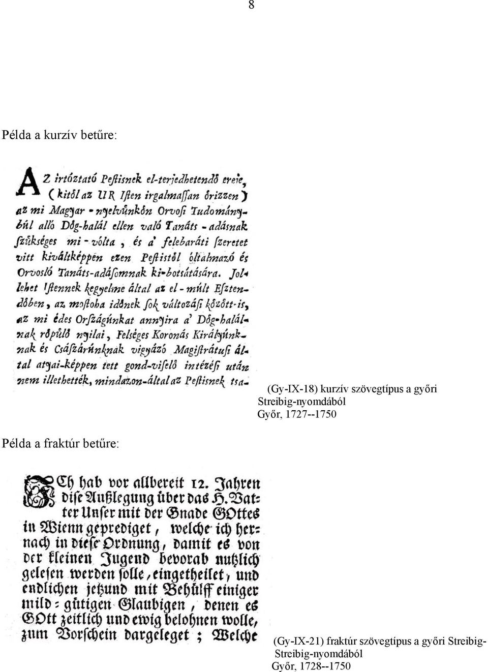 1727--1750 Példa a fraktúr betűre: (Gy-IX-21)