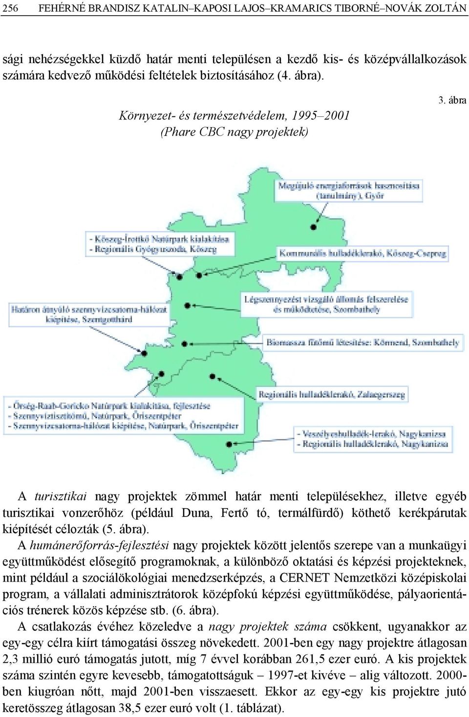 ábra A turisztikai nagy projektek zömmel határ menti településekhez, illetve egyéb turisztikai vonzerőhöz (például Duna, Fertő tó, termálfürdő) köthető kerékpárutak kiépítését célozták (5. ábra).