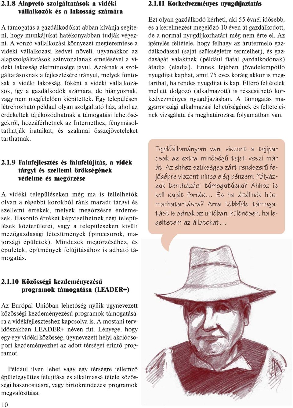 Azoknak a szolgáltatásoknak a fejlesztésére irányul, melyek fontosak a vidéki lakosság, főként a vidéki vállalkozások, így a gazdálkodók számára, de hiányoznak, vagy nem megfelelően kiépítettek.