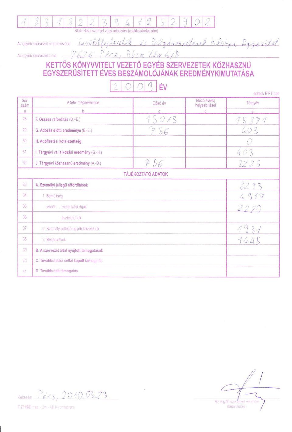 ósszes r fodt s td +E ) 1So7\ 1 I t71 29 G. Addzás elófti erednénye (E E ) YSé Lt 3 30 H.