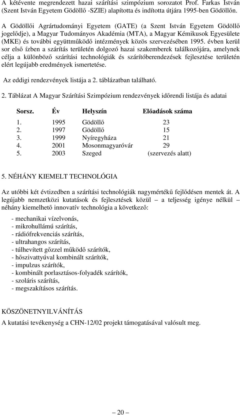 szervezésében 1995.