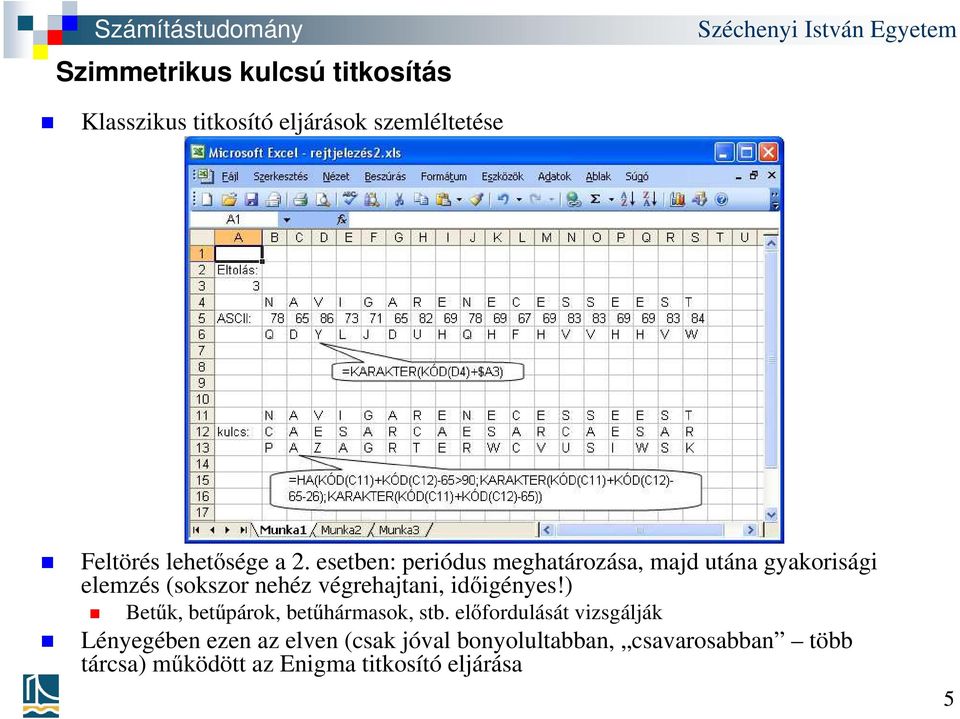 végrehajtani, időigényes!) Betűk, betűpárok, betűhármasok, stb.