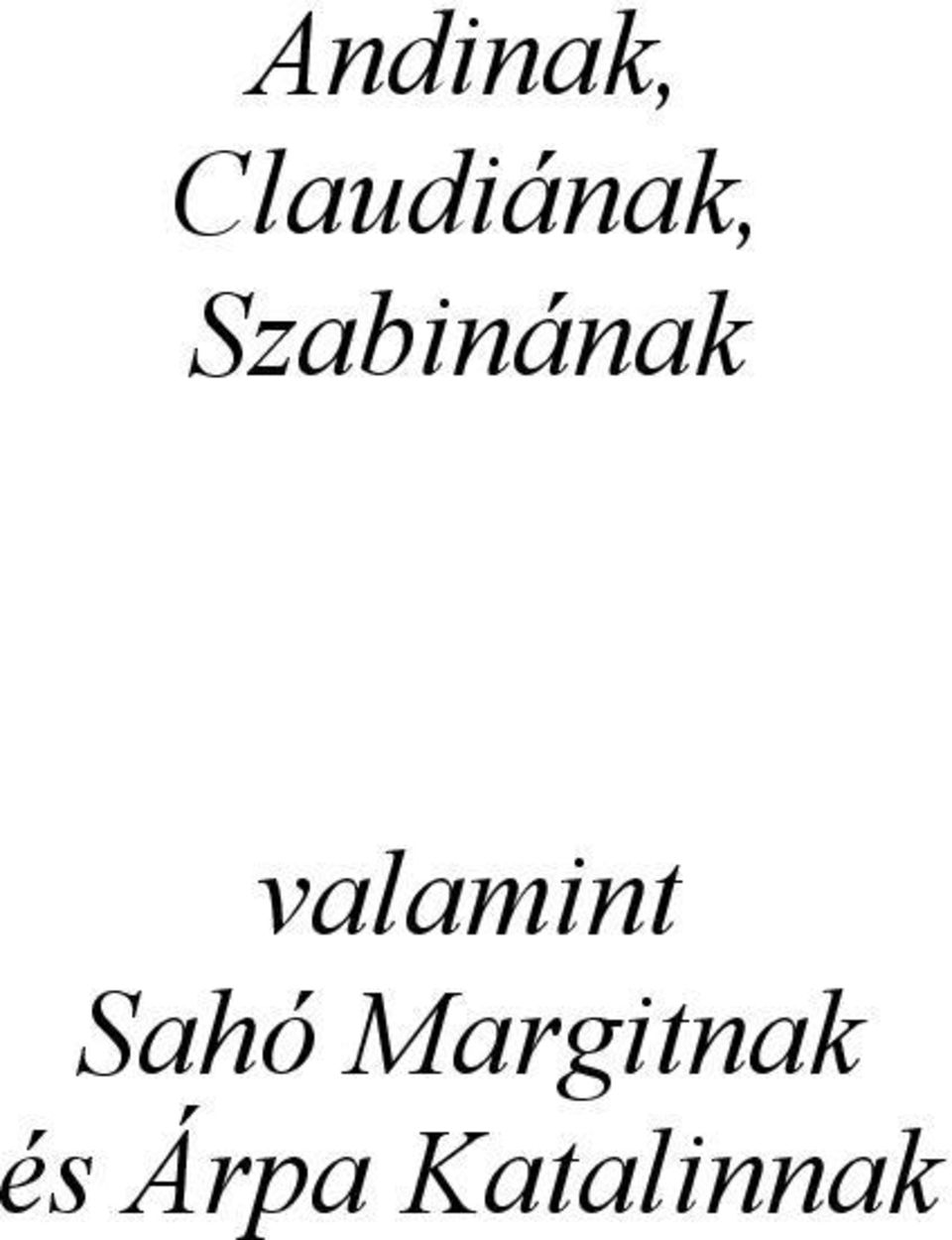 Szabinának