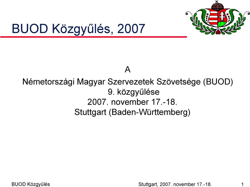 közgyűlése 2007. november 17.-18.