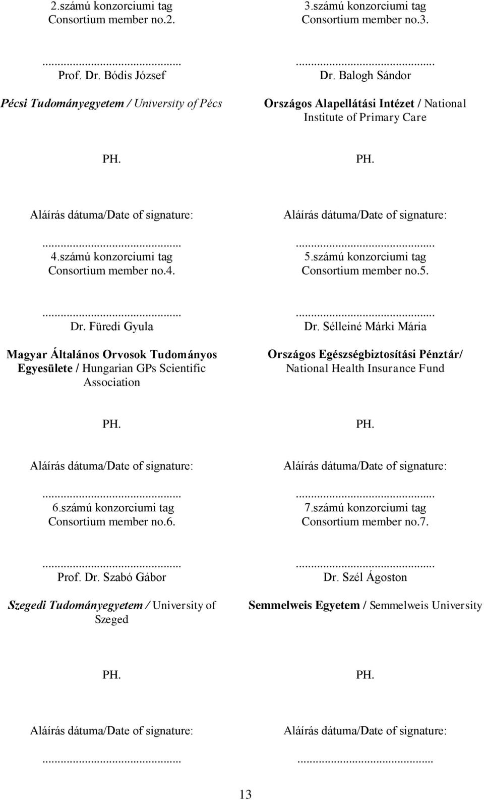 Füredi Gyula Magyar Általános Orvosok Tudományos Egyesülete / Hungarian GPs Scientific Association Dr.