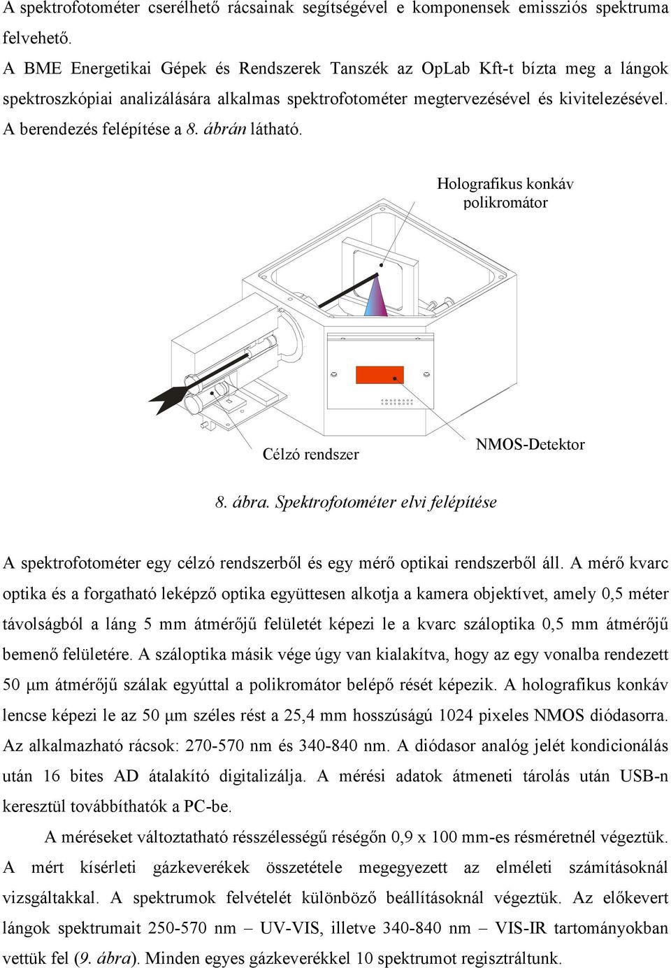 ábrán látható. Holografikus konkáv Holographical polikromátor Grid Targeting Célzó rendszer System NMOS-Detector NMOS-Detektor 8. ábra.