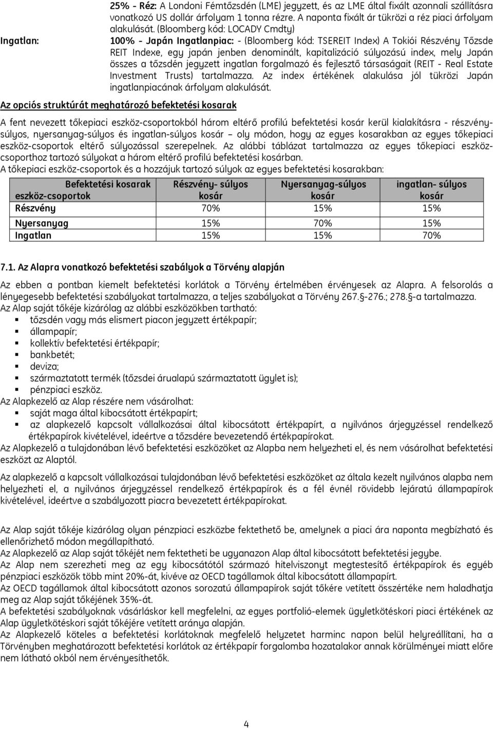 mely Japán összes a tőzsdén jegyzett ingatlan forgalmazó és fejlesztő társaságait (REIT - Real Estate Investment Trusts) tartalmazza.