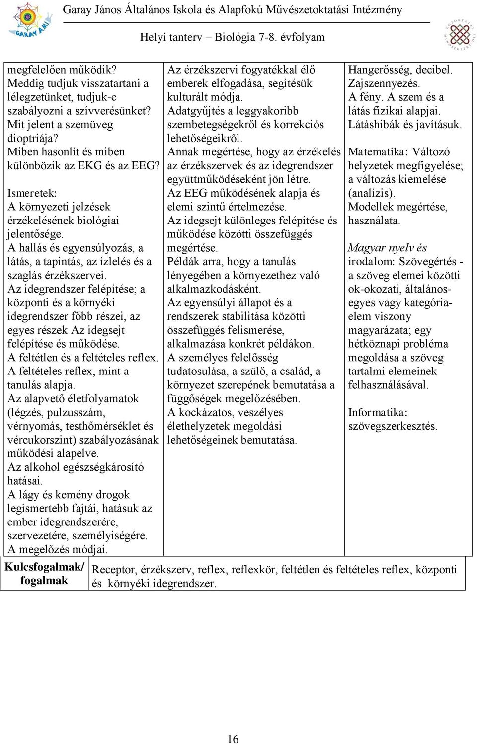 Az idegrendszer felépítése; a központi és a környéki idegrendszer főbb részei, az egyes részek Az idegsejt felépítése és működése. A feltétlen és a feltételes reflex.