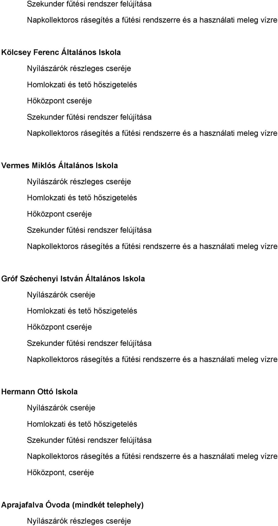 Általános Iskola Nyílászárók cseréje Hermann Ottó Iskola Nyílászárók cseréje