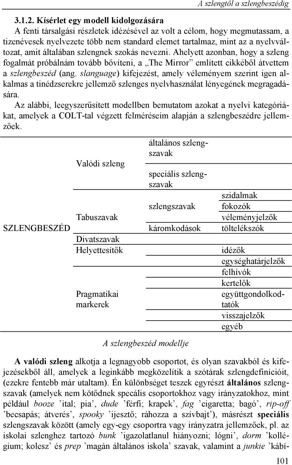 általában szlengnek szokás nevezni. Ahelyett azonban, hogy a szleng fogalmát próbálnám tovább bővíteni, a The Mirror említett cikkéből átvettem a szlengbeszéd (ang.