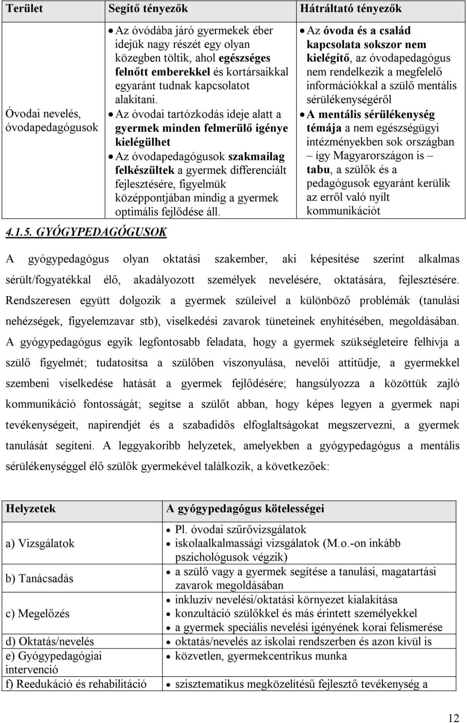 Az óvodai tartózkodás ideje alatt a gyermek minden felmerülő igénye kielégülhet Az óvodapedagógusok szakmailag felkészültek a gyermek differenciált fejlesztésére, figyelmük középpontjában mindig a