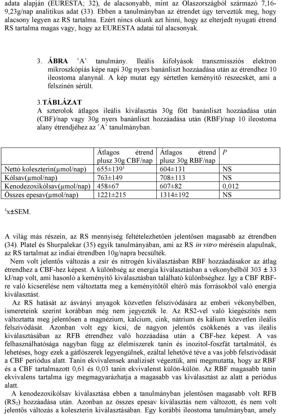 Ezért nincs okunk azt hinni, hogy az elterjedt nyugati étrend RS tartalma magas vagy, hogy az EURESTA adatai túl alacsonyak. 3. ÁBRA A tanulmány.