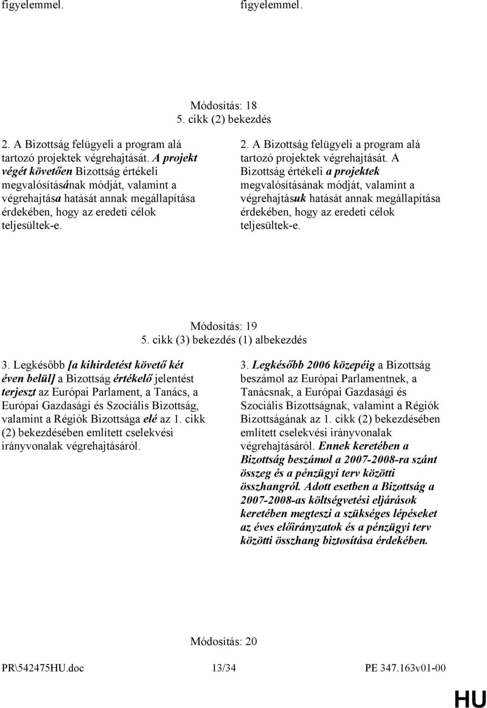 A Bizottság felügyeli a program alá tartozó projektek végrehajtását.