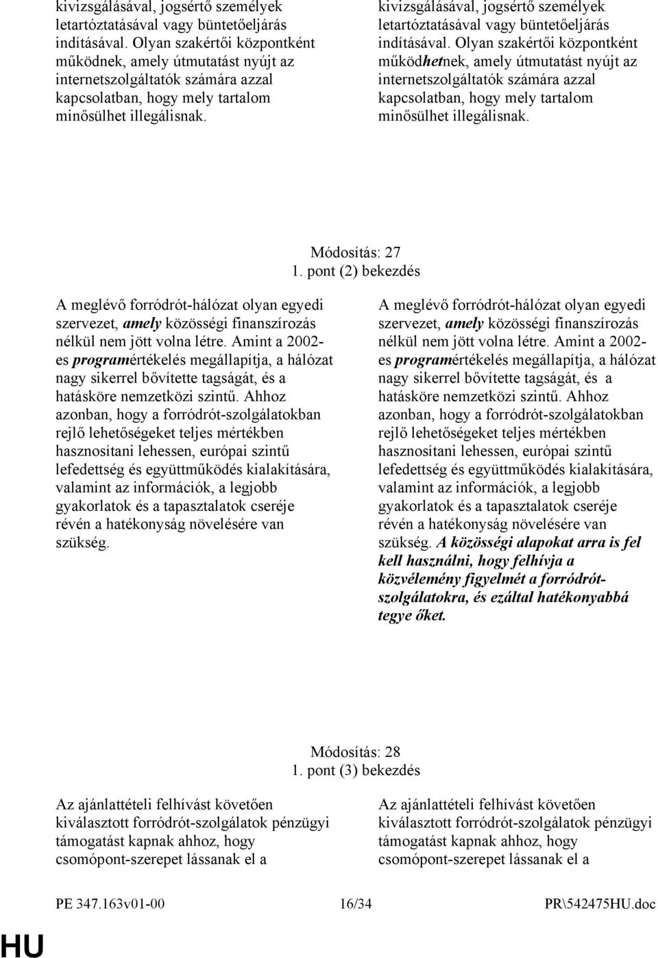 Olyan szakértői központként működhetnek, amely útmutatást nyújt az internetszolgáltatók számára azzal kapcsolatban, hogy mely tartalom minősülhet illegálisnak. Módosítás: 27 1.