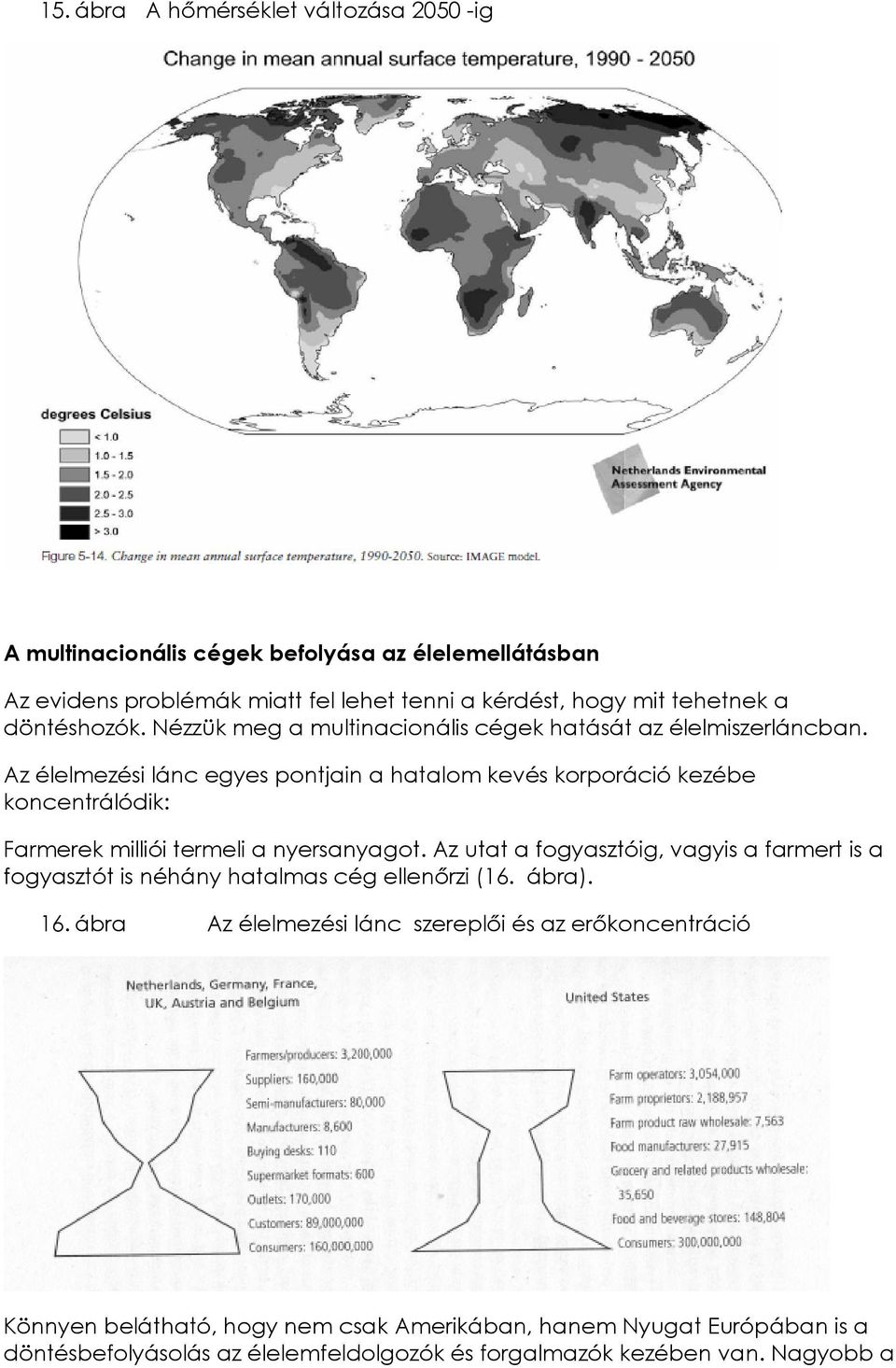 Az élelmezési lánc egyes pontjain a hatalom kevés korporáció kezébe koncentrálódik: Farmerek milliói termeli a nyersanyagot.