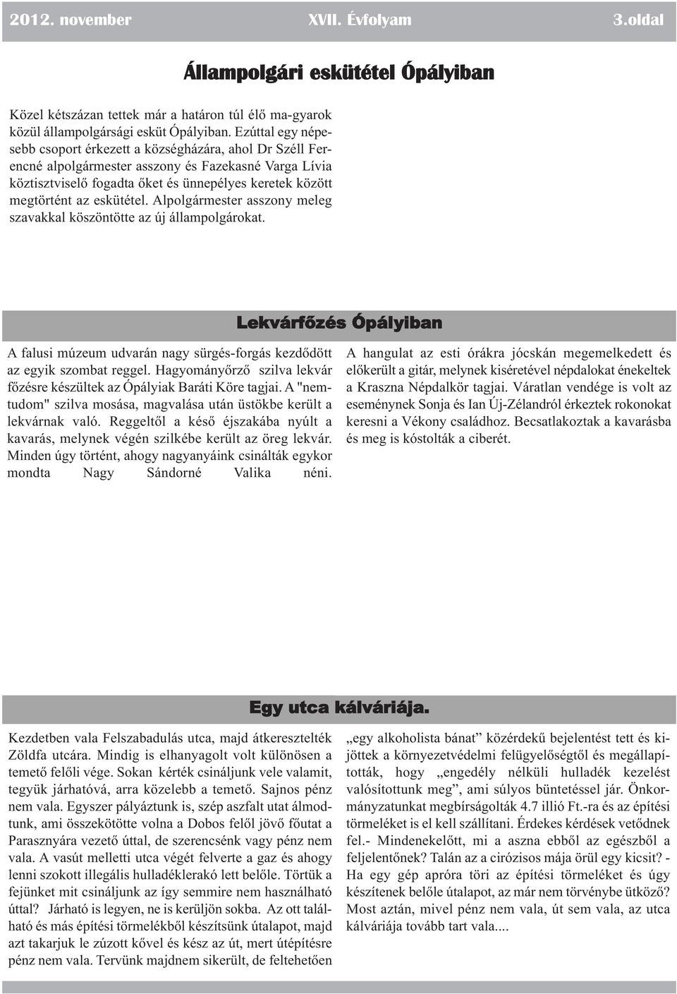 eskütétel. Alpolgármester asszony meleg szavakkal köszöntötte az új állampolgárokat.