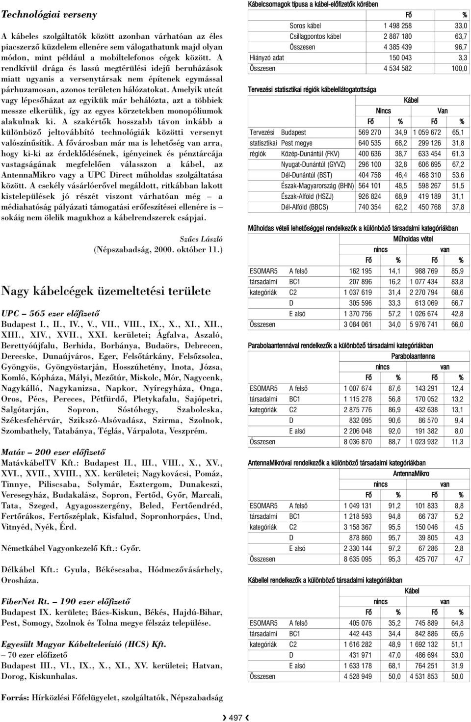 Amelyik utcát vagy lépcsôházat az egyikük már behálózta, azt a többiek messze elkerülik, így az egyes körzetekben monopóliumok alakulnak ki.