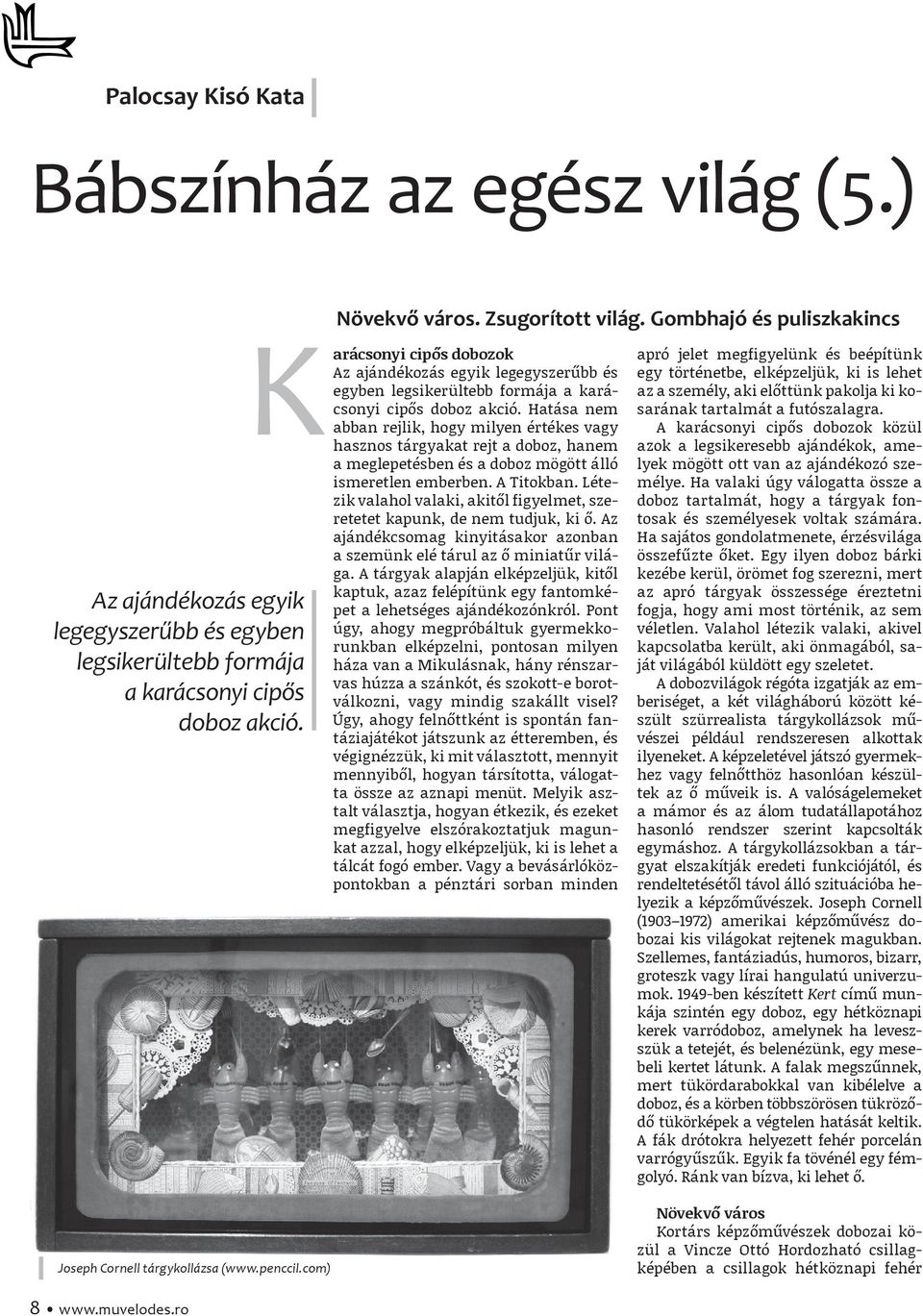 Hatása nem abban rejlik, hogy milyen értékes vagy hasznos tárgyakat rejt a doboz, hanem a meglepetésben és a doboz mögött álló ismeretlen emberben. A Titokban.