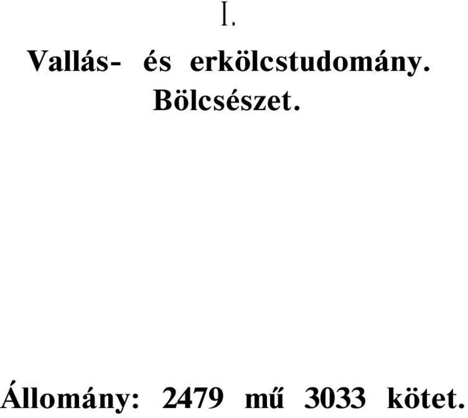 Bölcsészet.