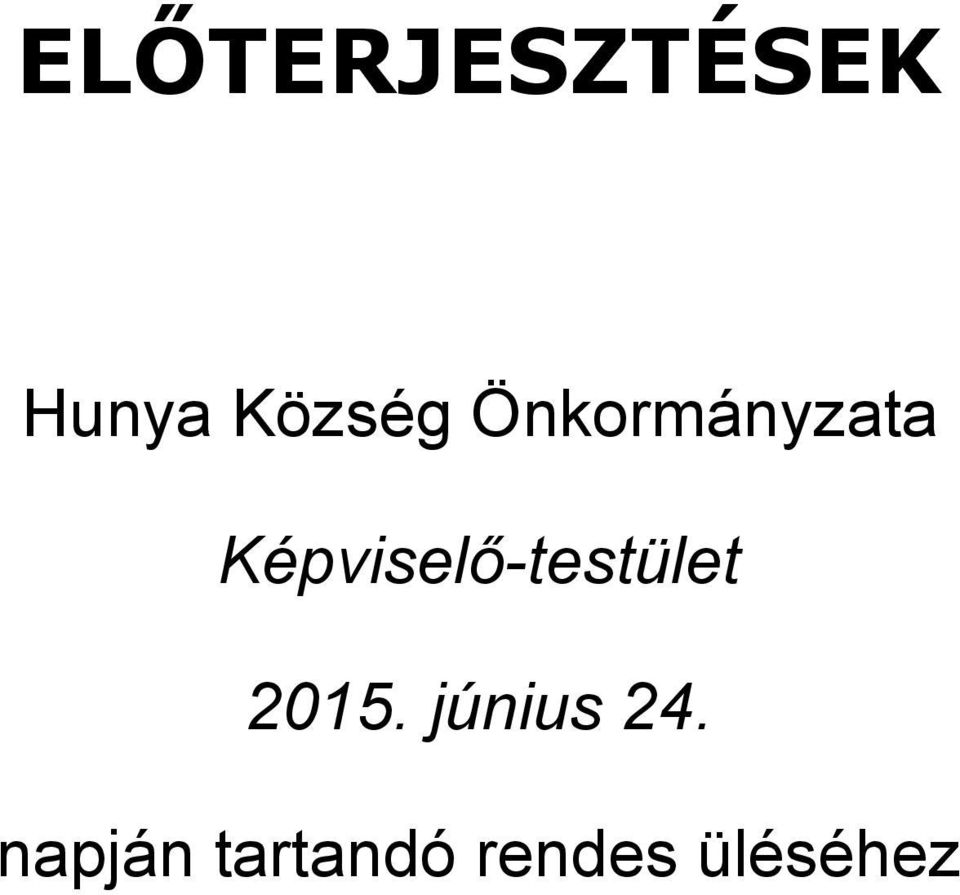 Képviselő-testület 2015.