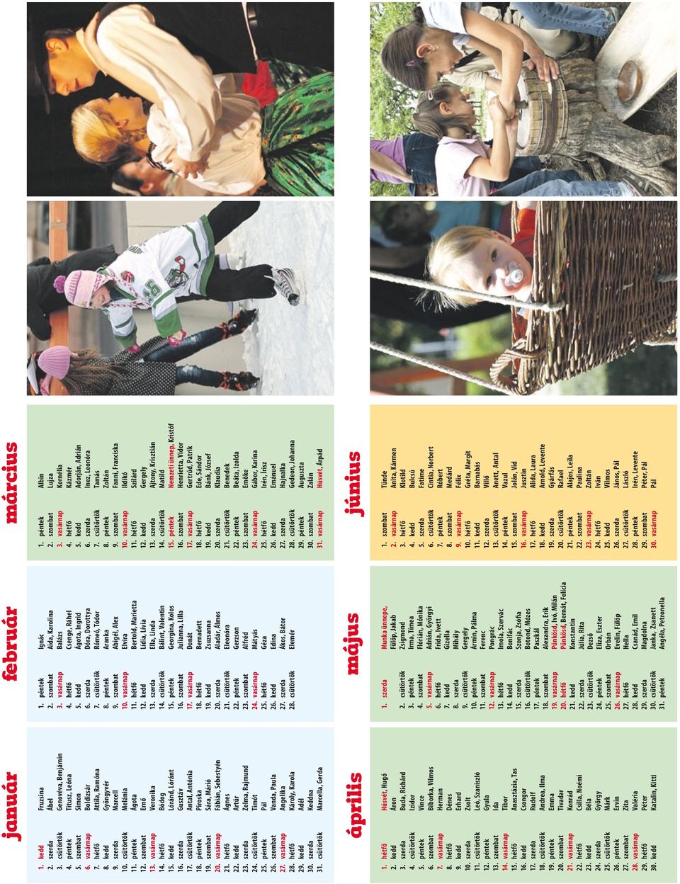 csütörtök Antal, Antónia 18. péntek Piroska 19. szombat Sára, Márió 20. vasárnap Fábián, Sebestyén 21. hétfő Ágnes 22. kedd Artúr 23. szerda Zelma, Rajmund 24. csütörtök Timót 25. péntek Pál 26.