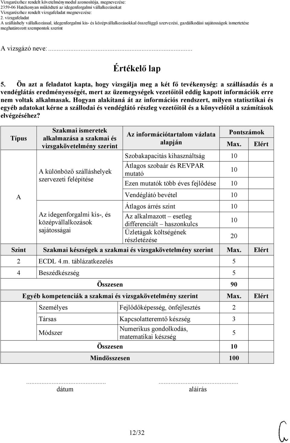 Hogyan alakítaná át az információs rendszert, milyen statisztikai és egyéb adatokat kérne a szállodai és vendéglátó részleg vezetőitől és a könyvelőtől a számítások elvégzéséhez?