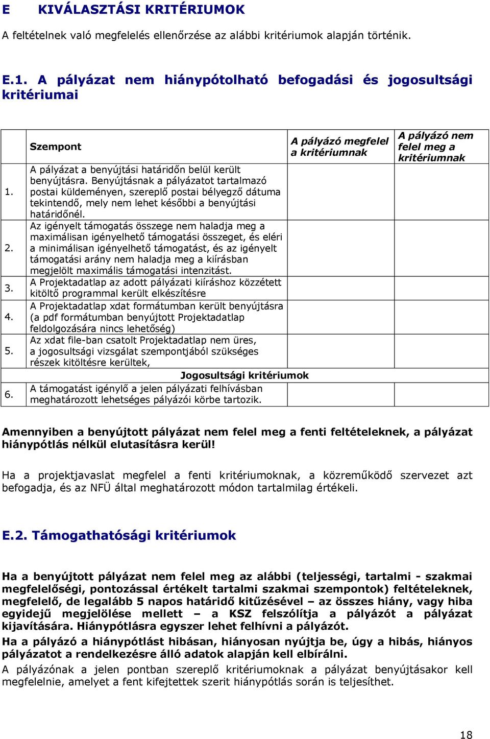 Benyújtásnak a pályázatot tartalmazó postai küldeményen, szereplő postai bélyegző dátuma tekintendő, mely nem lehet későbbi a benyújtási határidőnél.