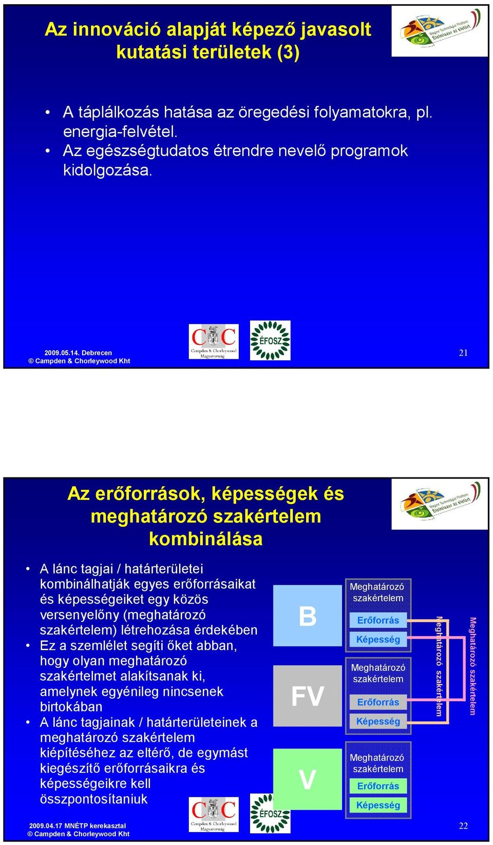 szakértelem) létrehozása érdekében Ez a szemlélet segíti ıket abban, hogy olyan meghatározó szakértelmet alakítsanak ki, amelynek egyénileg nincsenek birtokában A lánc tagjainak / határterületeinek a