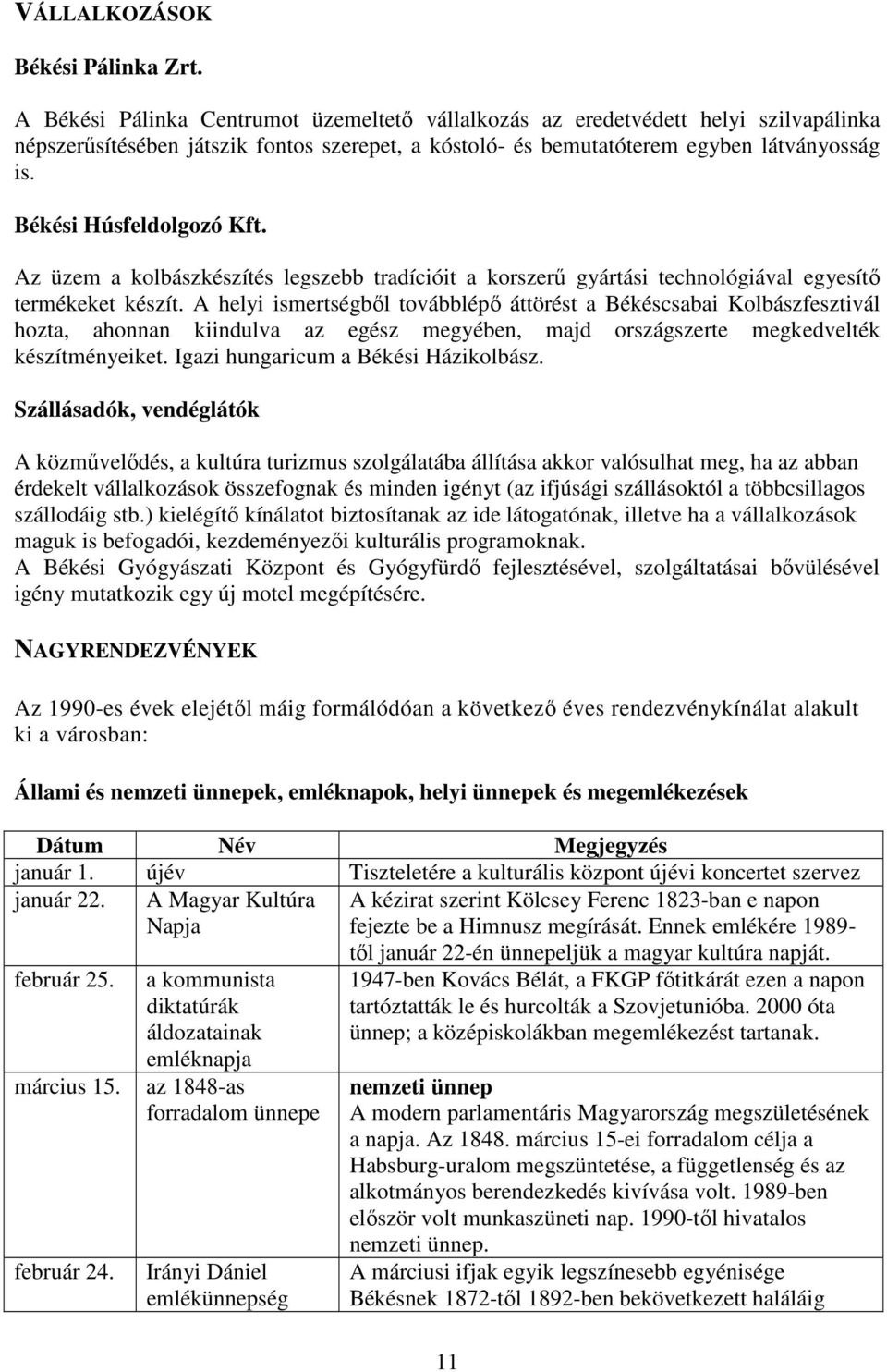 Békési Húsfeldolgozó Kft. Az üzem a kolbászkészítés legszebb tradícióit a korszerű gyártási technológiával egyesítő termékeket készít.