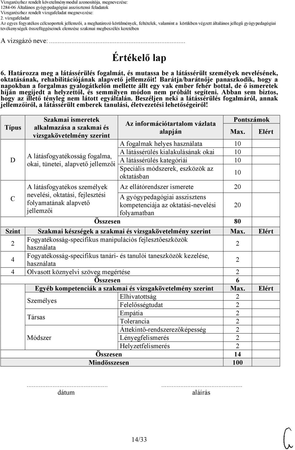 Abban sem biztos, hogy az illető tényleg nem látott egyáltalán. Beszéljen neki a látássérülés fogalmáról, annak jellemzőiről, a látássérült emberek tanulási, életvezetési lehetőségeiről!