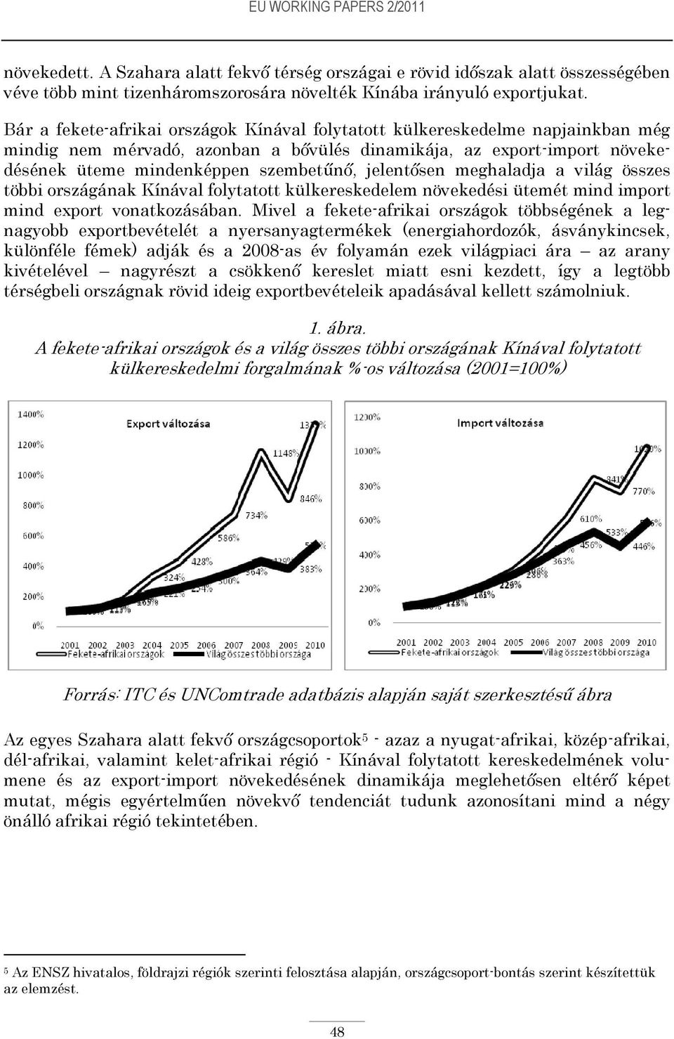 meghaladja a világ összes többi országának Kínával folytatott külkereskedelem növekedési ütemét mind import mind export vonatkozásában.