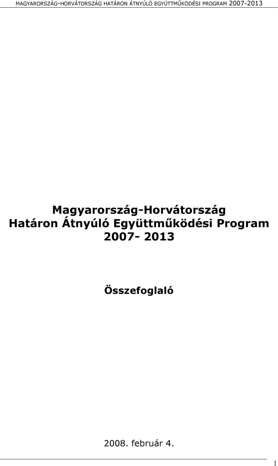 Együttműködési Program